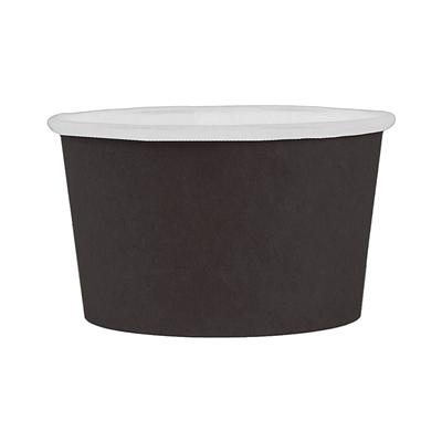 PETITS POTS 50 ML (1,6 oz) 210 + 18 PE G/M2 Ø6/5x3,1 CM NOIR CARTON (1000 UNITÉ)