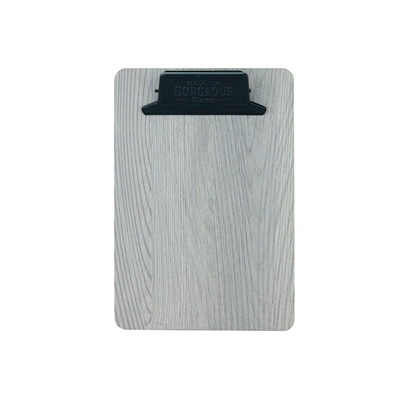 PORTE MENU AVEC PINCE   16,7x24,5x0,3 CM GRIS BOIS (6 UNITÉ)