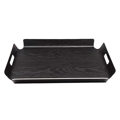 PLATEAU AVEC POIGNÉES   54,2x39x5 CM NOIR BOIS (1 UNITÉ)