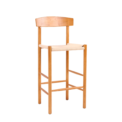 TABOURET HAUT AVEC DOSSIER 'SUPRA-TEK'  48x43x107 CM NATUREL BOIS (1 UNITÉ)