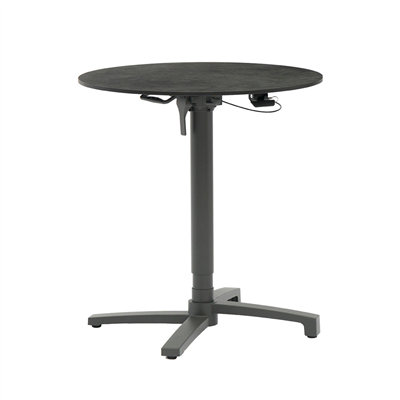 TABLE RÉGLABLE EN HAUTEUR 'SUPRA-TEK'  Ø70x72-107 (h)CM GRIS ALUMINIUM (1 UNITÉ)