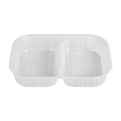 POTS À INSERTER AVEC 2 COMP.   17,3x12,3 CM TRANSPARENT PP (300 UNITÉ) – Image 2