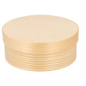 MINI BOÎTES CYLIND. COUVERCLE+CAPSULE 'WOOD' 365 ML Ø 10,4x4,2 CM NATUREL BOIS (100 UNITÉ)