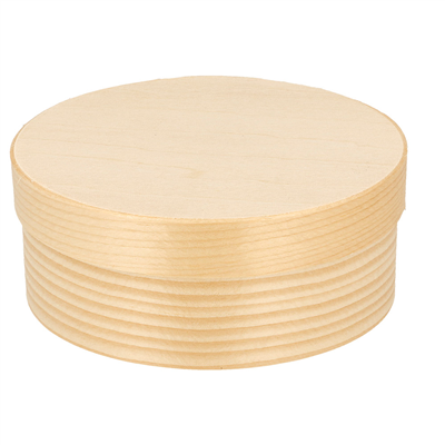 MINI BOÎTES CYLIND. COUVERCLE+CAPSULE 'WOOD' 365 ML Ø 10,4x4,2 CM NATUREL BOIS (100 UNITÉ)