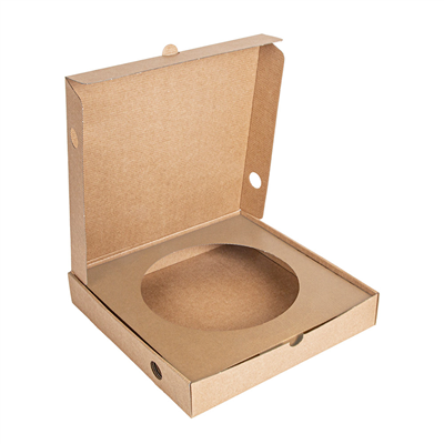 BOÎTES TRANSPORT RÉCIPIENTS ALIMENTAIRES 'THEPACK'  38x38x6 CM NATUREL CARTON MICROCANAL (100 UNITÉ) – Image 2