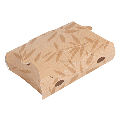 BOÎTES FRITURES AVEC OUVERTURE 'THEPACK FEEL GREEN'  220 G/M2 15,5x11x4 CM NATUREL CARTON ONDULÉ NANO-MICRO (200 UNITÉ)