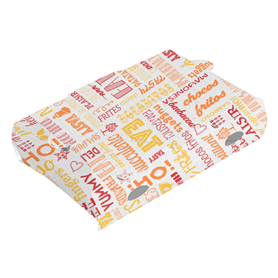 BOÎTES FRITURES AVEC OUVERTURE 'THEPACK PAROLE'  220 G/M2 15,5x11x4 CM BLANC CARTON ONDULÉ NANO-MICRO (200 UNITÉ)