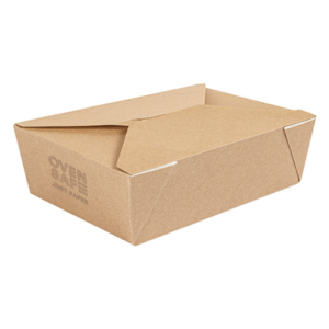 BOÎTES AMÉRICAINES POUR CUISSON 'THEPACK' 1980 ML 260 G/M2 19,6x14x6,2 CM NATUREL CARTON NANO-MICRO (200 UNITÉ)