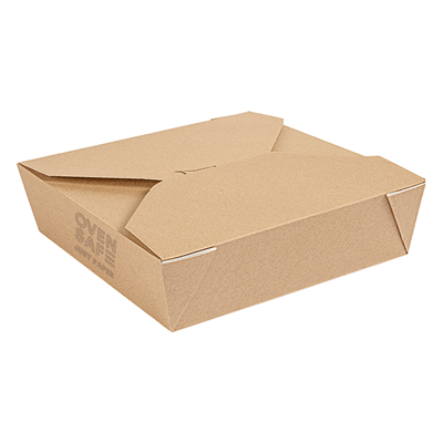 BOÎTES AMÉRICAINES POUR CUISSON 'THEPACK' 2910 ML 260 G/M2 21,7x21,7x6 CM NATUREL CARTON NANO-MICRO (100 UNITÉ)