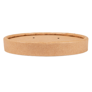 COUVERCLES DOUBLE PAROI POUR SALADIERS  300 + 250 + 18 PE G/M2 Ø18,4 CM MARRON KRAFT (300 UNITÉ)