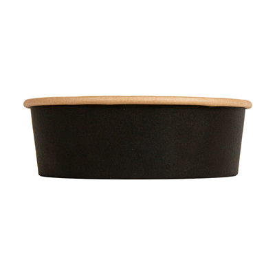 POTS SALADIERS  500 ML - 16,7 oz 300 + 18 PE G/M2 Ø15/12,8x4,5 CM NOIR KRAFT (300 UNITÉ) – Image 3