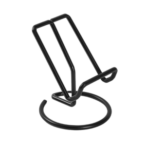 SUPPORT POUR TÉLÉPHONE MOBILE   Ø 8x10 CM NOIR MAT METAL (1 UNITÉ)