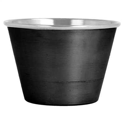 RAMEQUINS 'ARTINOX' 75 ML Ø 5,7x4,5 CM NOIR/ARGENTE INOX (12 UNITÉ)