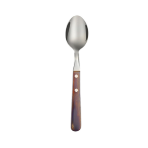 CUILLÈRES À SOUPE - MANCHE EN BOIS LYON  20,2 CM ARGENTE INOX (12 UNITÉ)