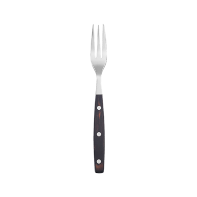 FOURCHETTES À STEAK - MANCHE EN BOIS PROVENZA  21 CM ARGENTE INOX (12 UNITÉ)