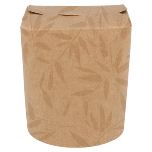 RÉCIPIENTS MULTIUSAGES MICRO-ONDABLES 'FEEL GREEN' 480 ML 280 +18 PE G/M2 Ø8,3x9,8 CM MARRON CARTON (50 UNITÉ)