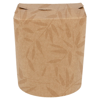 RÉCIPIENTS MULTIUSAGES MICRO-ONDABLES 'FEEL GREEN' 480 ML 280 +18 PE G/M2 Ø8,3x9,8 CM MARRON CARTON (50 UNITÉ)