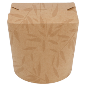 RÉCIPIENTS MULTIUSAGES MICRO-ONDABLES 'FEEL GREEN' 780 ML 280 +18 PE G/M2 Ø9,3x9,8 CM MARRON CARTON (50 UNITÉ)