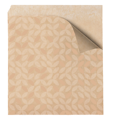 PAPIER INGRAISSABLE OUVERT 2 CÔTÉS 'PFAS FREE' LEAF 38 G/M2 17x18 CM NATUREL PARCH.INGRAISSABLE (500 UNITÉ)