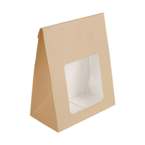 BOÎTES CADEAU AVEC FENÊTRE 'THEPACK'  13+7x16 CM NATUREL CARTON NANO-MICRO + OPP (200 UNITÉ)