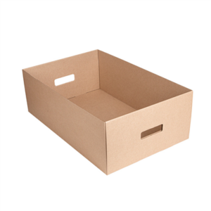 PLATEAU TRAITEUR 'THEPACK'  59x38x20 CM NATUREL CARTON MICROCANAL (25 UNITÉ)