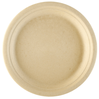 ASSIETTES 'BIONIC'  Ø 23x2 CM NATUREL BAGASSE (130 UNITÉ)