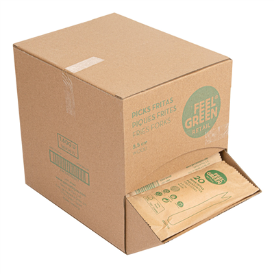 PIQUES FRITES  8,5 CM NATUREL BOIS (20 UNITÉ) – Image 2