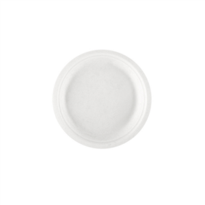 ASSIETTES 'BIONIC'  Ø 15,5x1,4 CM BLANC BAGASSE (170 UNITÉ)