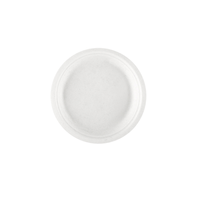 ASSIETTES 'BIONIC'  Ø 15,5x1,4 CM BLANC BAGASSE (170 UNITÉ)