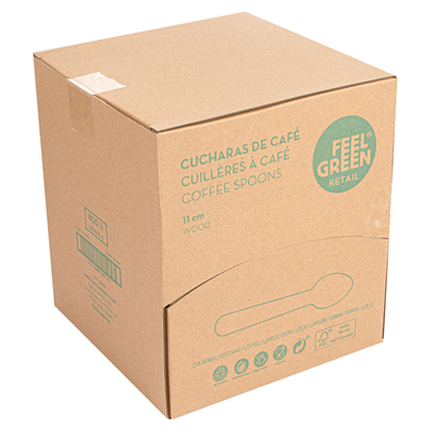 CUILLÈRES À CAFÉ  11 CM NATUREL BOIS (20 UNITÉ) – Image 3