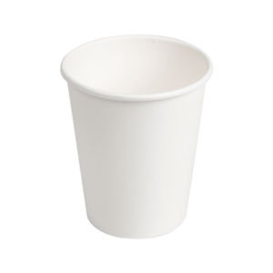GOBELETS BOISSONS CHAUDES 1 PAROI 240 ML 280 + 18 PE G/M2 Ø8/5,6x9,2 CM BLANC CARTON (400 UNITÉ)