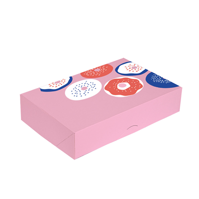 BOÎTES À BEIGNETS ANNEAUX, PLATE 'THEPACK'  250 G/M2 19x28x6 CM BLANC CARTON NANO-MICRO (100 UNITÉ)