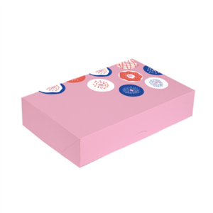 BOÎTES À BEIGNETS ANNEAUX, PLATE 'THEPACK'  310 G/M2 28x42x6 CM BLANC CARTON NANO-MICRO (100 UNITÉ)