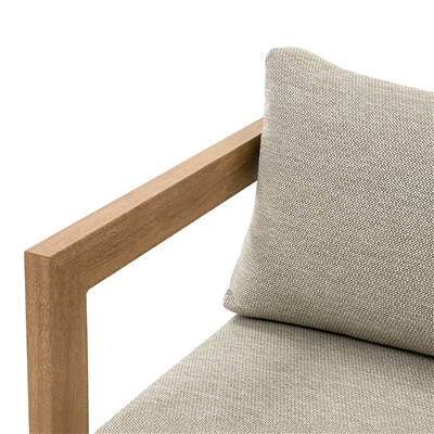 SET LOUNGE 4 PLACES AVEC TABLE SUPRA-TEK   BOIS ALUMINIUM (1 UNITÉ) – Image 5