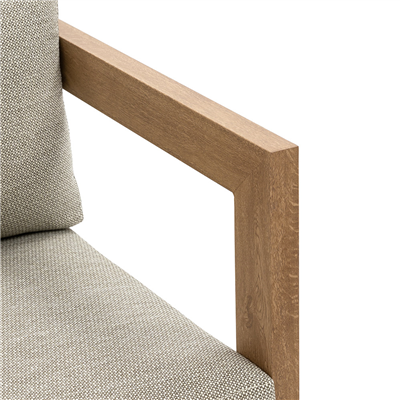 SET LOUNGE 4 PLACES AVEC TABLE SUPRA-TEK   BOIS ALUMINIUM (1 UNITÉ) – Image 6