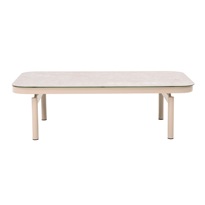 SET LOUNGE 4 PLACES AVEC TABLE SUPRA-TEK   BEIGE ALUMINIUM (1 UNITÉ) – Image 2