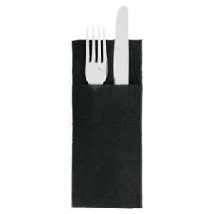 SERVIETTES "CANGURITO" PLUS  55 G/M2 33x45 CM NOIR AIRLAID (720 UNITÉ)
