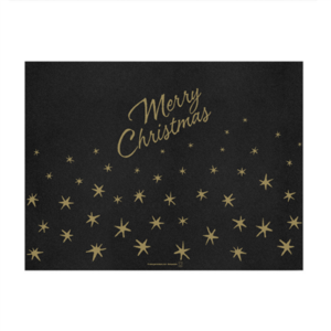 SETS DE TABLE 'MERRY CHRISTMAS' 55 G/M2 30x40 CM NOIR AIRLAID (800 UNITÉ)
