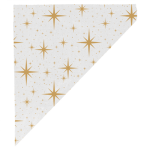 SACHETS EN POINTE PFAS FREE 'ESTRELLAS' 100 G 60 G/M2 24x17 CM TRANSLUCIDE PAPIER CRISTAL (2000 UNITÉ)