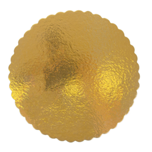 SUPPORT À GÂTEAU À BORD ONDULÉ 1780 G/M2 Ø 35 CM OR CARTON (50 UNITÉ)