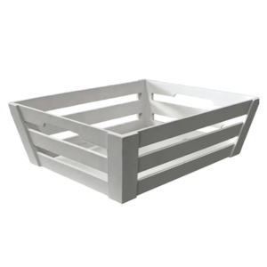 BOÎTE PRÉSENTATION WOOD 40x30x12 CM BLANC BOIS (1 UNITÉ)