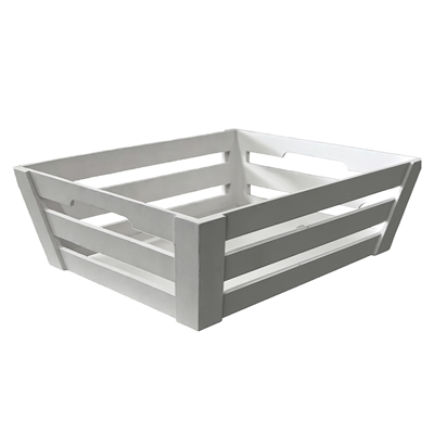 BOÎTE PRÉSENTATION WOOD 40x30x12 CM BLANC BOIS (1 UNITÉ)