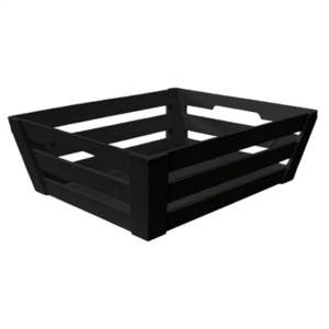 BOÎTE PRÉSENTATION WOOD 40x30x12 CM NOIR BOIS (1 UNITÉ)